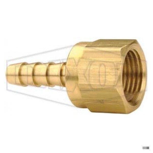 Dixon Hose Barb, 5/8-18 x 5/16 in, 45Deg Female SAE Swivel UNF x Hose Barb, Brass, Domestic 1440510K - main